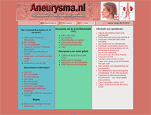 Tablet Screenshot of aneurysma.nl